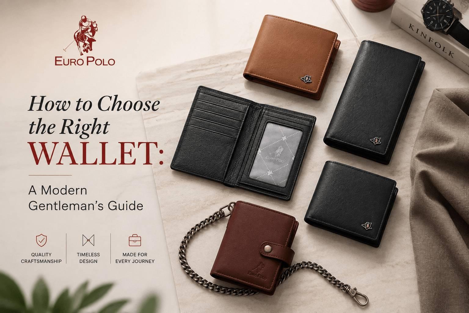 How to Choose the Right Wallet: A Modern Gentleman&rsquo;s Guide &mdash; Euro Polo bifold, long and chain wallets in black, tan and burgundy leather