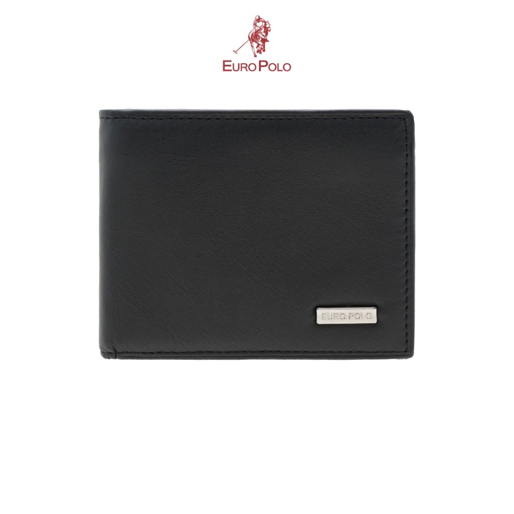 Euro Polo Top Grain Smooth Leather Bi-Fold RFID Blocking Men&rsquo;s Wallet with Zipper Cash Compartment - EWB 40157-60